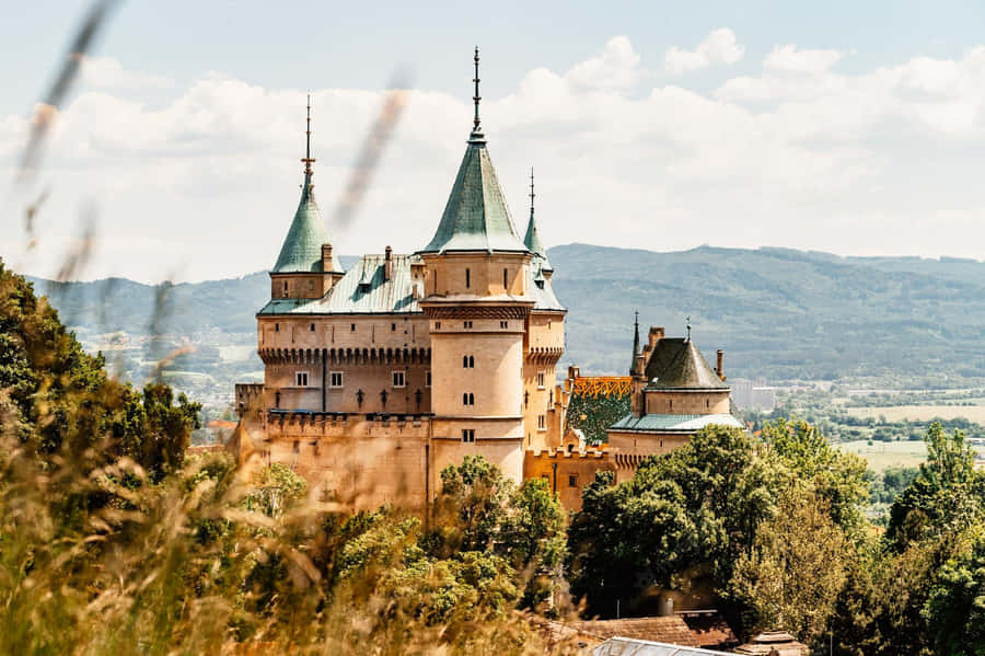 Bright And Sunny Bojnice Castle Wallpaper