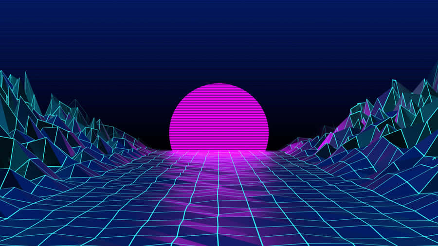 Bright And Vibrant Blue And Purple Desktop Wallpaper Wallpaper