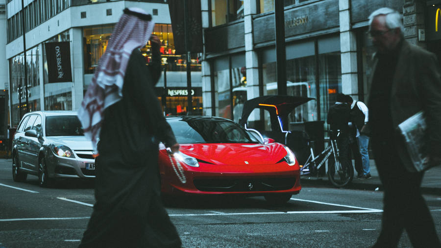 Bright Red Ferrari Wallpaper