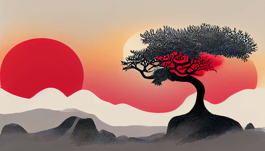 Bright Red Japanese Maples Wallpaper