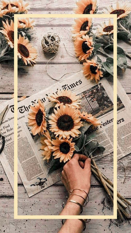 Brighten Up Your Day With A Bold Floral Aesthetic Iphone Background Wallpaper