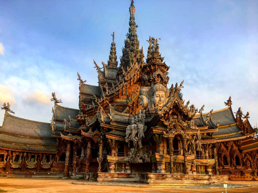 Brilliant Architecture Of The Sanctuary Of Truth Wallpaper
