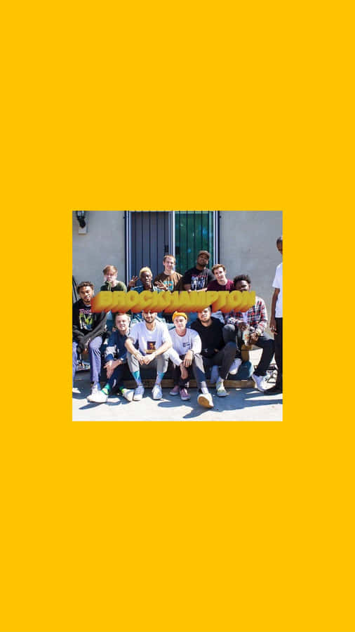Brockhampton Poses In A Colorful Mirrored Room Wallpaper