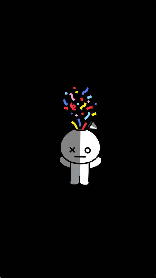 Bt21 Van Confetti Head Wallpaper