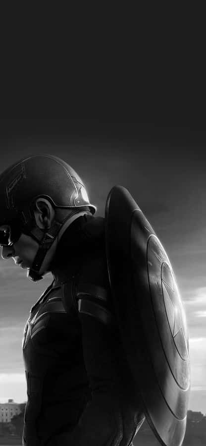 Captain America Shield Profilei Phone Wallpaper Wallpaper