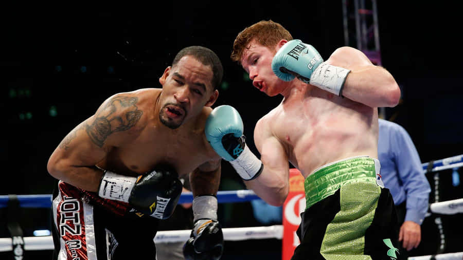 Caption: Ferocious Power Punch By Saul
