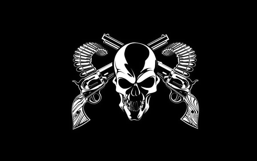 Caption: Lone Outlaw Riding Through A Grim Valley Wallpaper