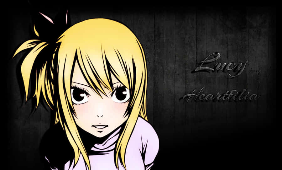 Caption: Lucy Heartfilia - Daring And Charming Fairy Tail Mage Wallpaper