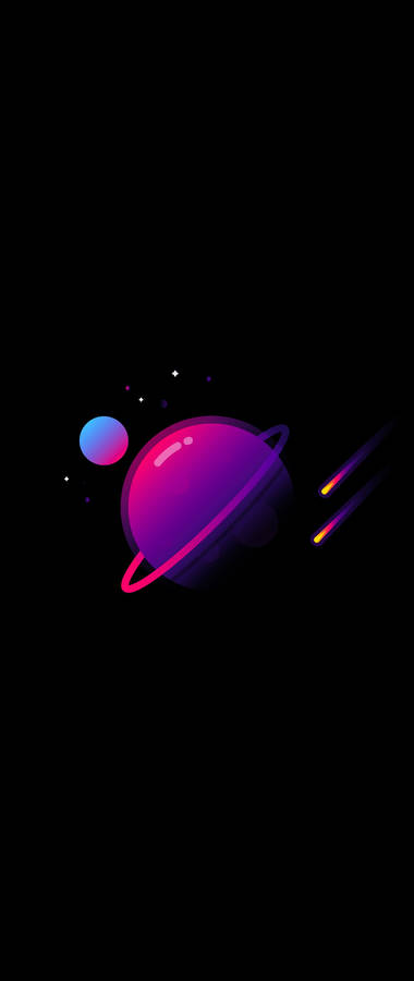 Caption: Planets Align - Oled Phone Wallpaper Wallpaper