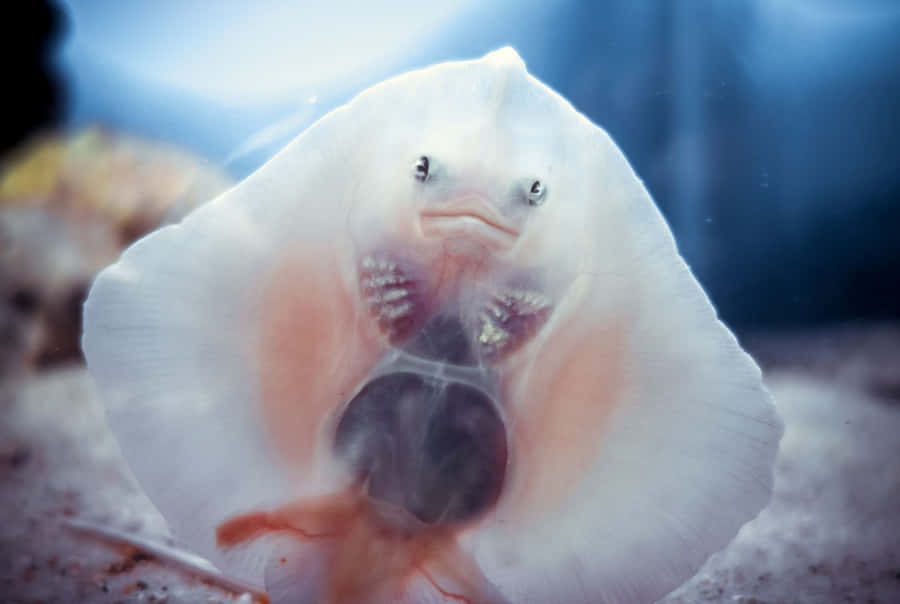 Captivating Underwater View Of A Stingray Wallpaper