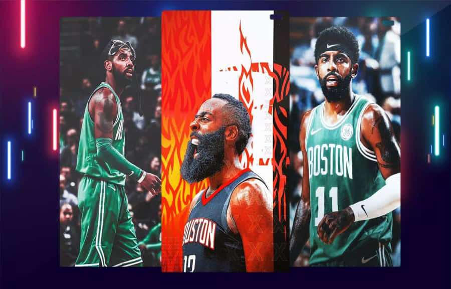 Cartoon Versions Of Nba's Best Players Wallpaper