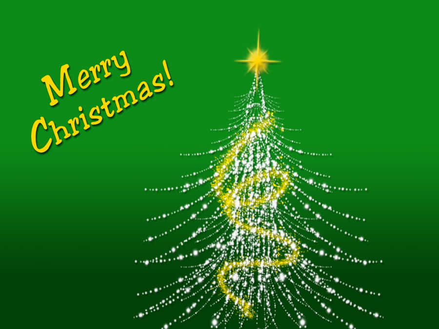 Celebrate The Holidays With An Enchanting Dark Green Christmas Wallpaper