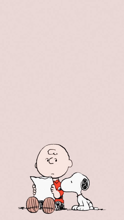 Charlie Brown Snoopy Reading Wallpaper