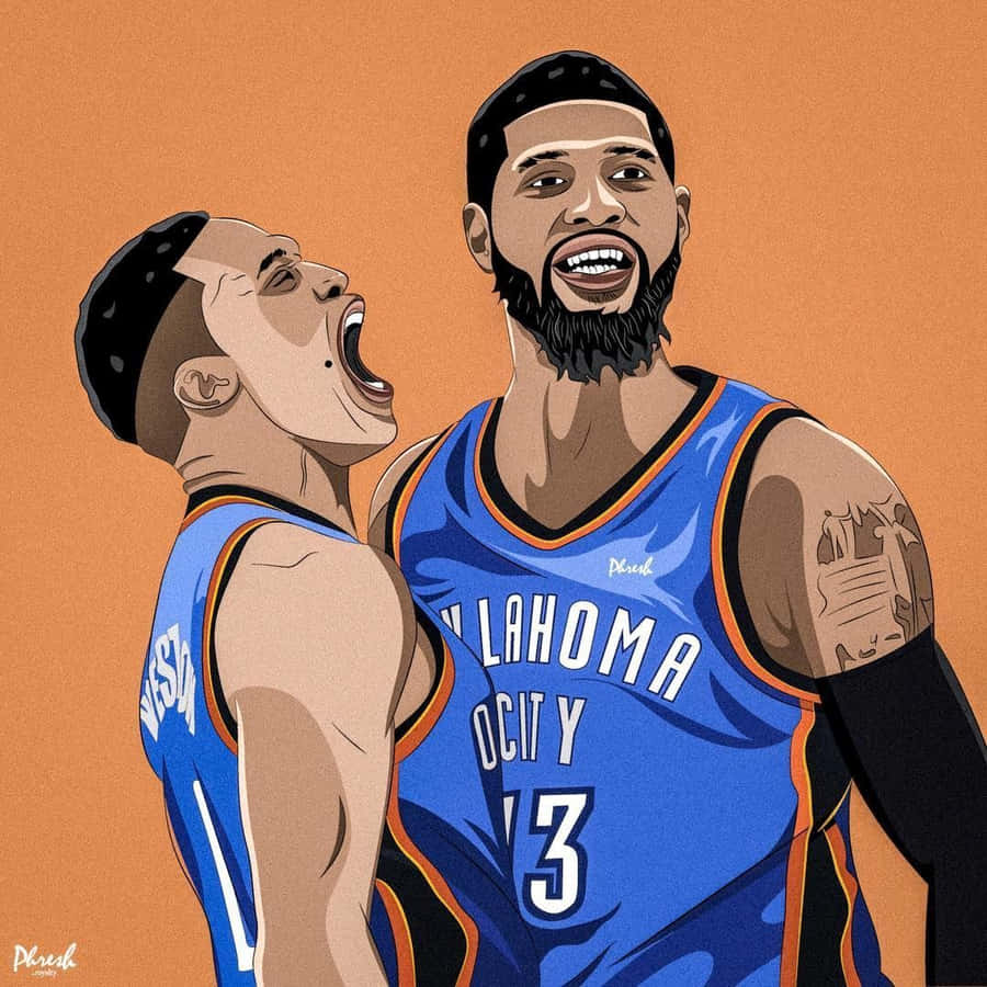 Check Out These Crazy Cartoon Renditions Of Nba Players! Wallpaper