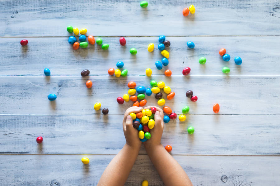 Chocolate Coated Candies Wallpaper