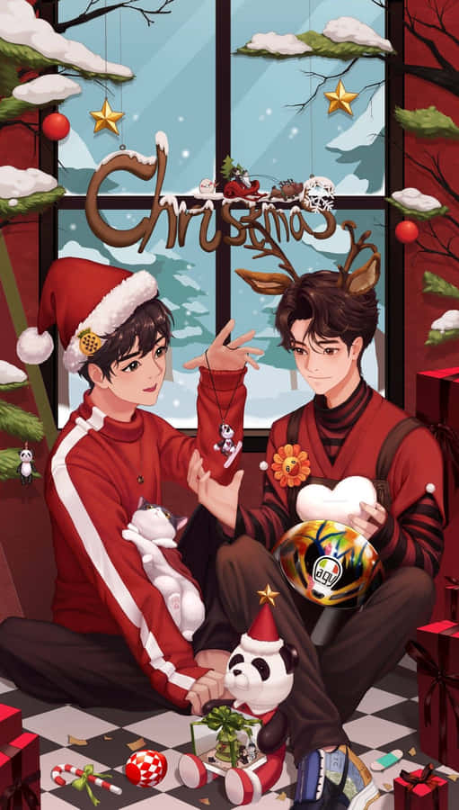 Christmas Anime Boys Gg&dd Wallpaper
