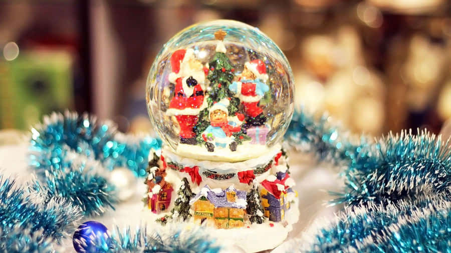 Christmas Snow Globe Magic Wallpaper