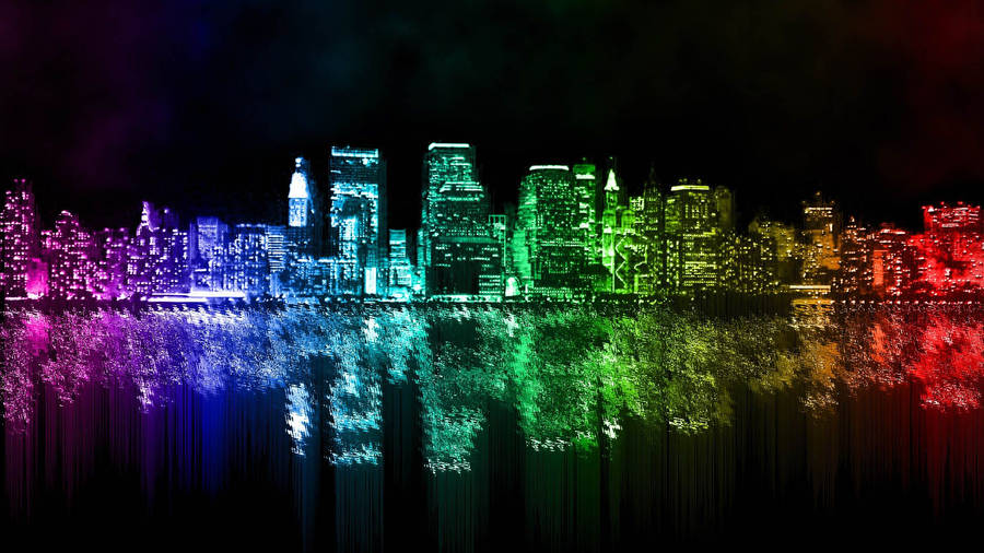 Download free City Buildings In Rgb Wallpaper - MrWallpaper.com