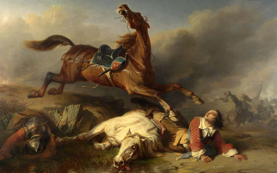 Classic Art An Episode On The Field Of Battle Wallpaper