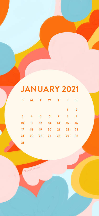 Clean And Sophisticated 2021 Calendar Wallpaper