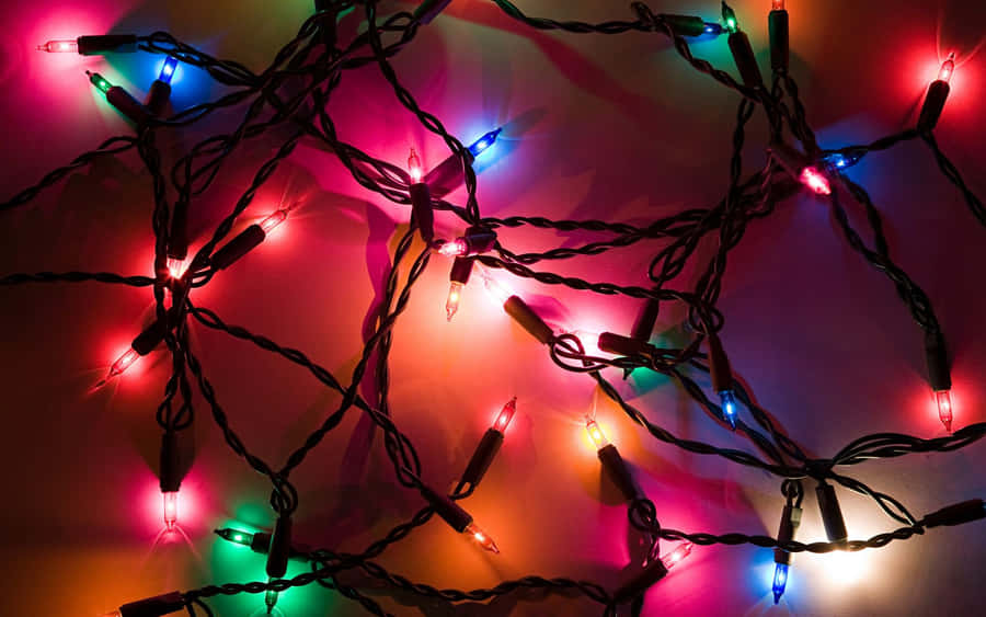 Colorful Christmas Lights Desktop Wallpaper Wallpaper