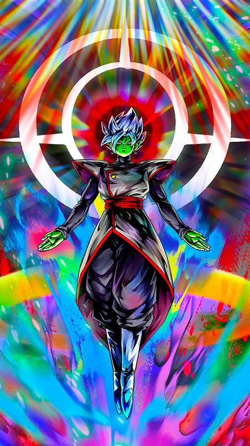 Colorful Floating Black Goku Live Wallpaper