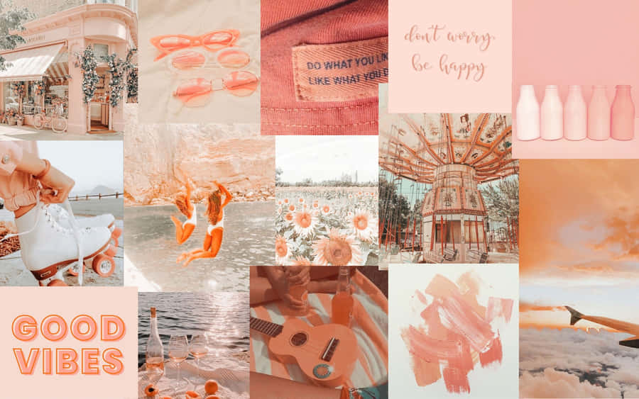 Colorful Orange And Peach Hues Come Together For A Bright, Cheerful Aesthetic. Wallpaper