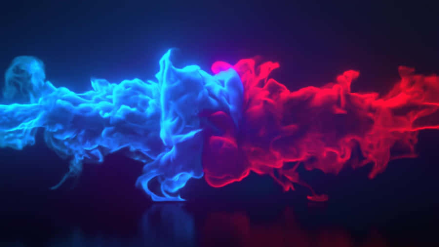 Colorful Smoke Cloud Hovering Above The Sky Wallpaper