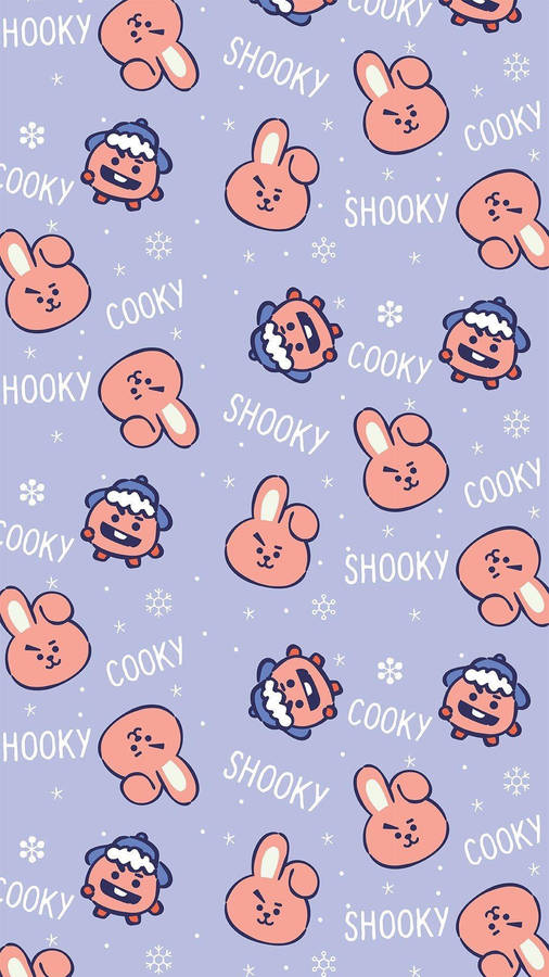 Download free Cooky Bt21 With Shooky Poster Wallpaper