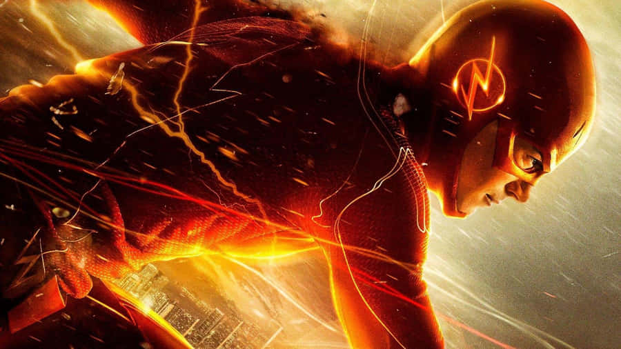 Cool Flash Charging Up Yellow Lightning Wallpaper