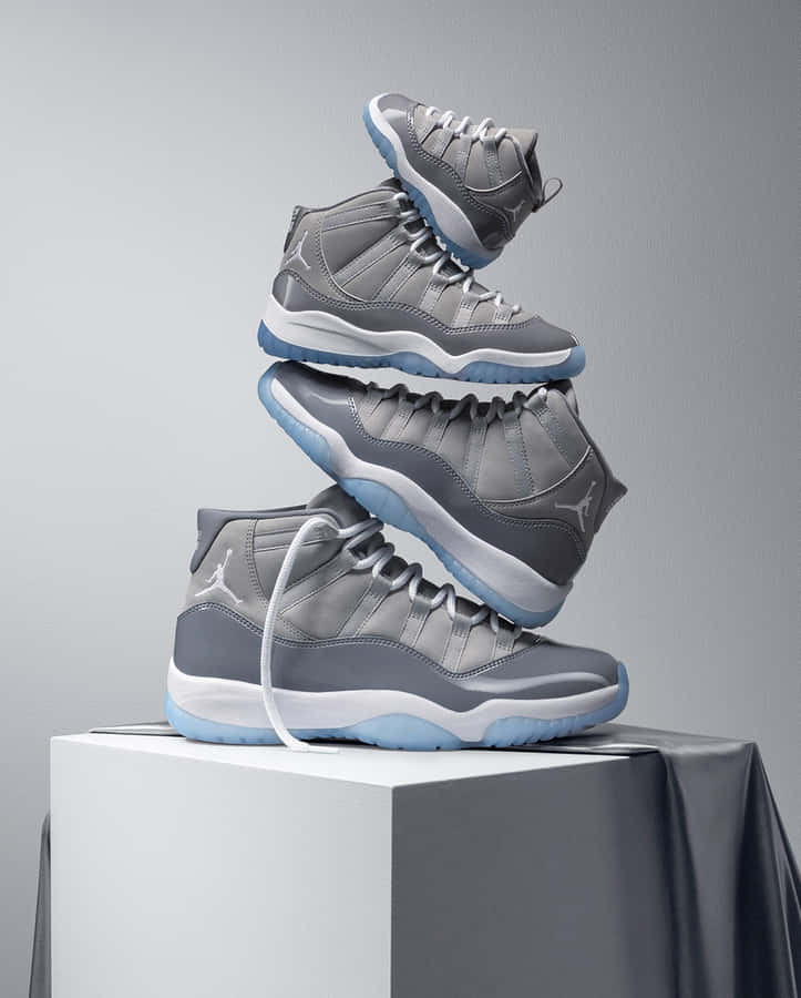 Cool Gray White Shoes Wallpaper