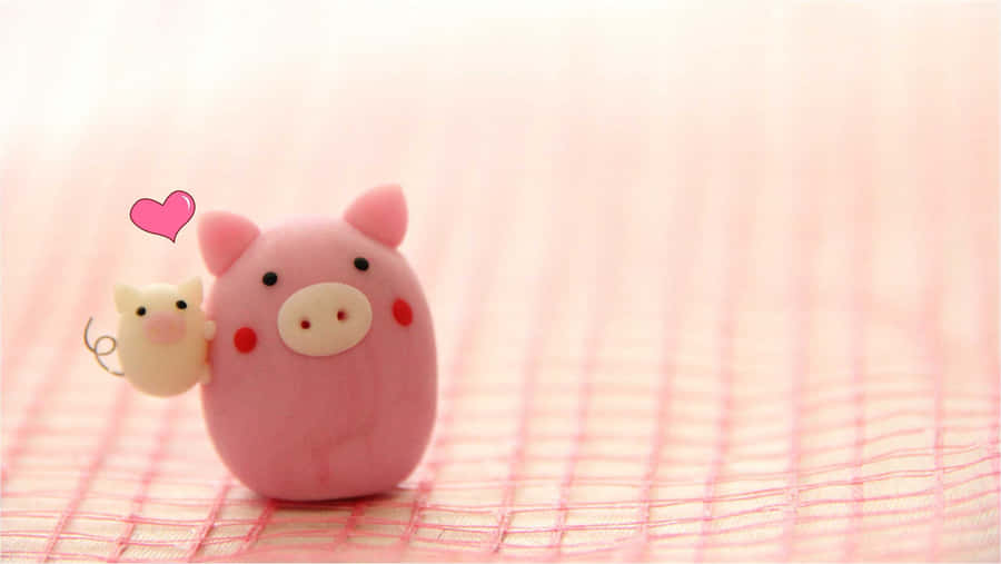 Cool Piggy With Heart Wallpaper