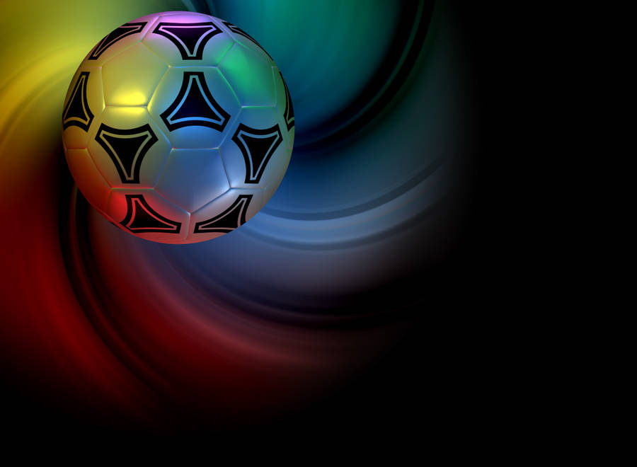 Cool Soccer Desktop Many Colors Trails Wallpaper