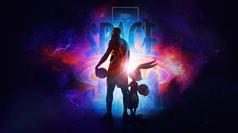 Cool Space Jam Lebron James And Bugs Bunny Silhouette Wallpaper