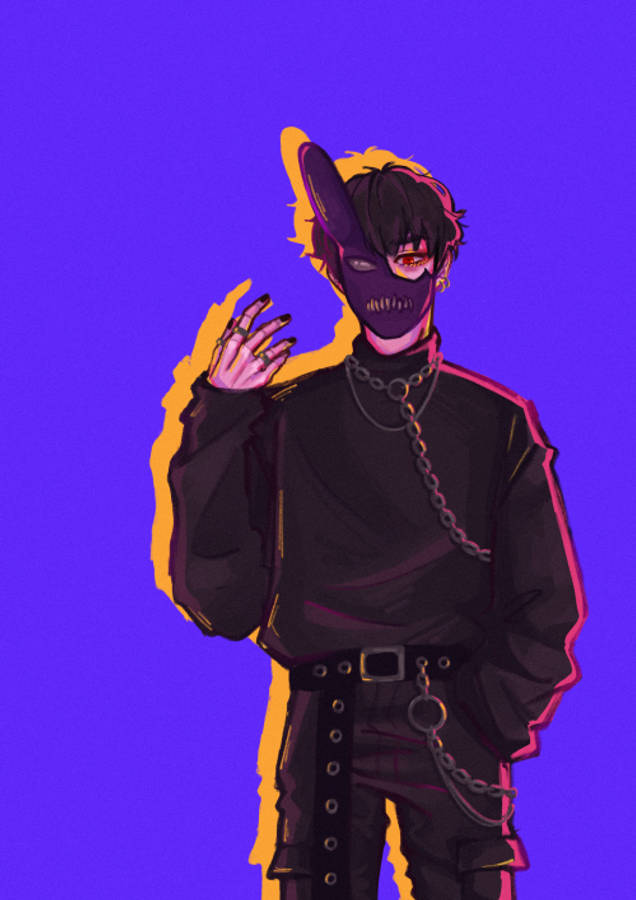 Corpse Husband Artistic Purple Art Wallpaper