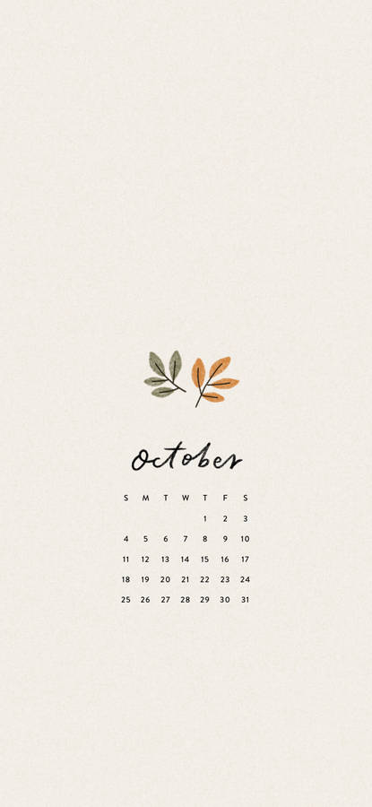 Countdown To The New Year With October 2020 Calendar Wallpaper