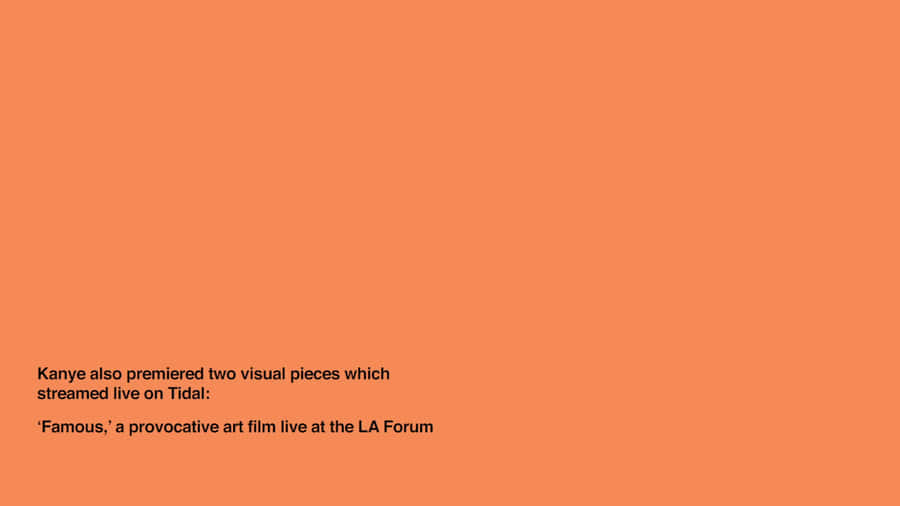 Cover Art For Kanye West's