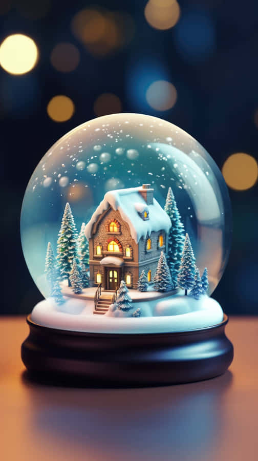 Cozy Winter Snow Globe Wallpaper