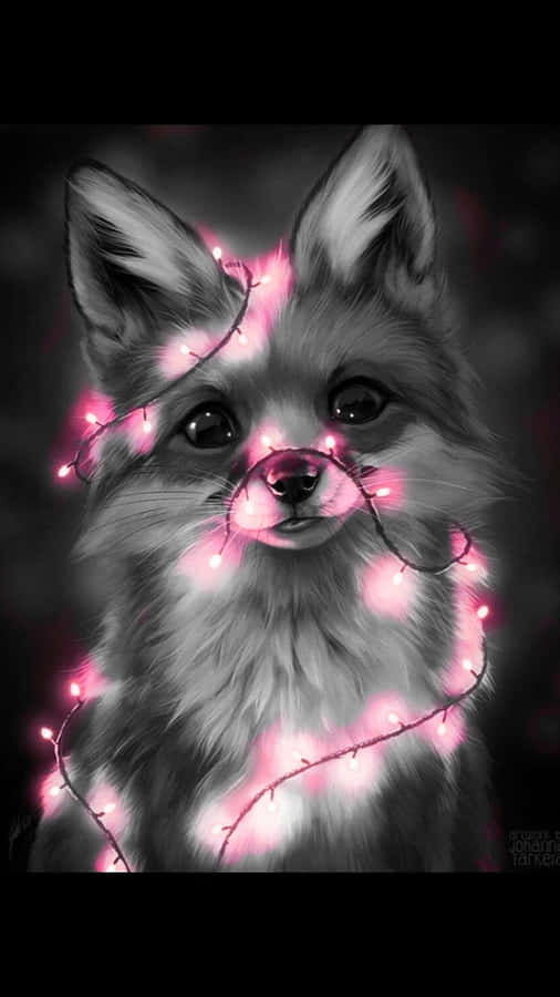 Create An Atmosphere Of Romance And Magic With Beautiful Pink Fairy Lights. Wallpaper