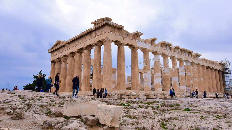 The Parthenon Outside In A Athens Background Wallpaper Image For Free  Download - Pngtree