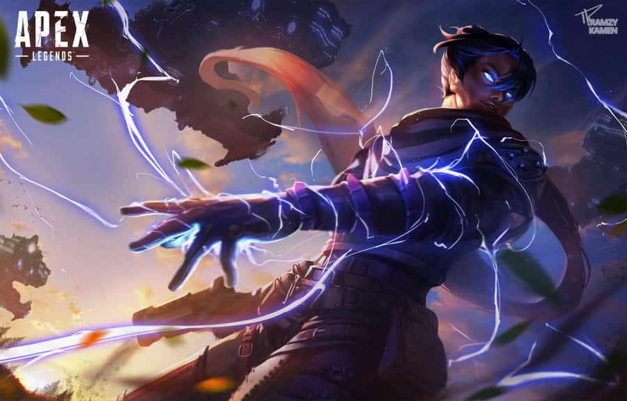 Crypto Ready To Take On Enemies In Apex Legends Wallpaper
