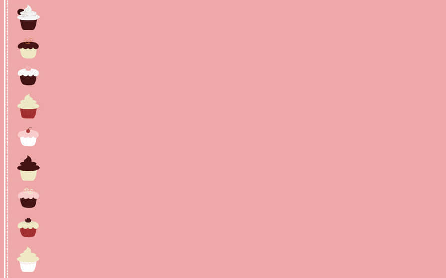 Cupcakes Pastel Pink Aesthetic Computer Wallpaper