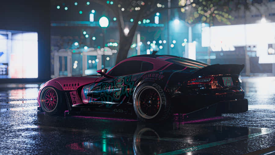Customized Dodge Charger In Parking Lot Nfs Wallpaper