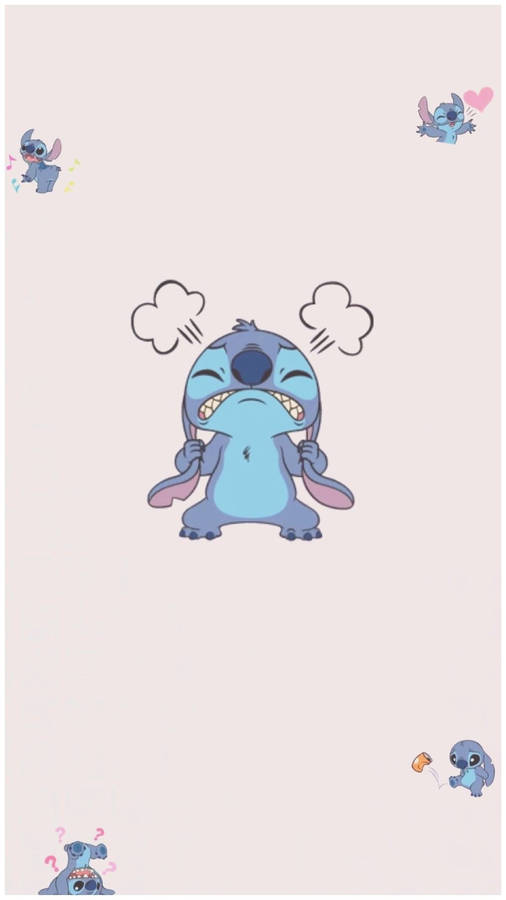 Download free Cute Aesthetic Stitch Angry Wallpaper - MrWallpaper.com