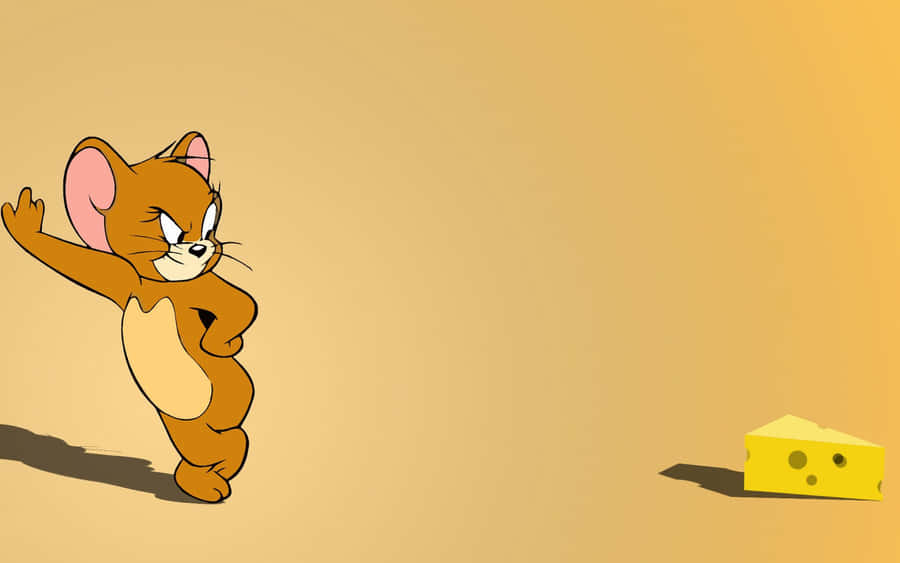 Cute Cartoon Animal And Cheese Wallpaper