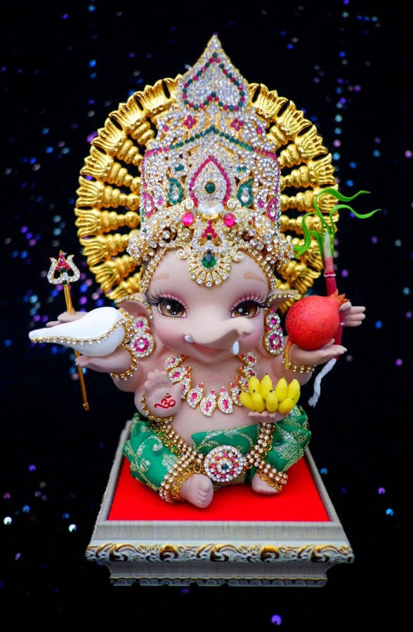 Download Free Cute Ganesha Four Hands Offerings Wallpaper - Mrwallpaper.com