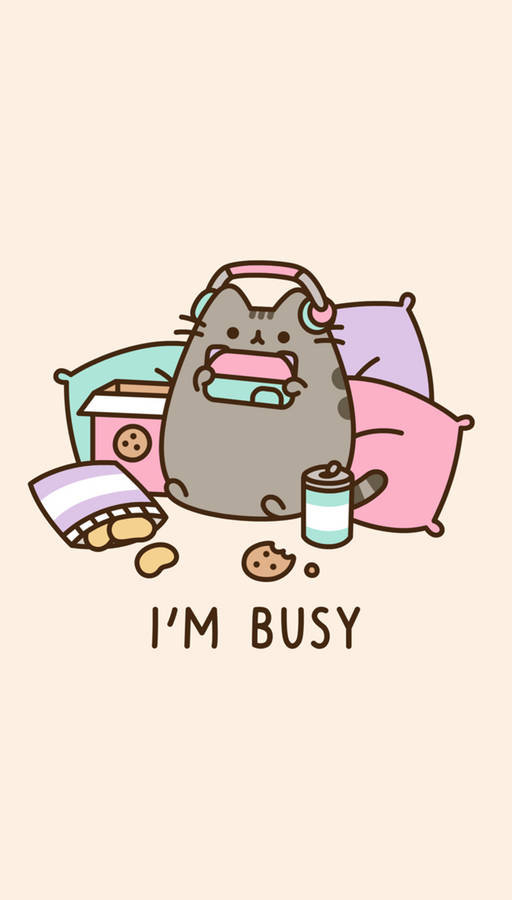 Download free Cute Kawaii Aesthetic Pusheen Cat Wallpaper MrWallpaper