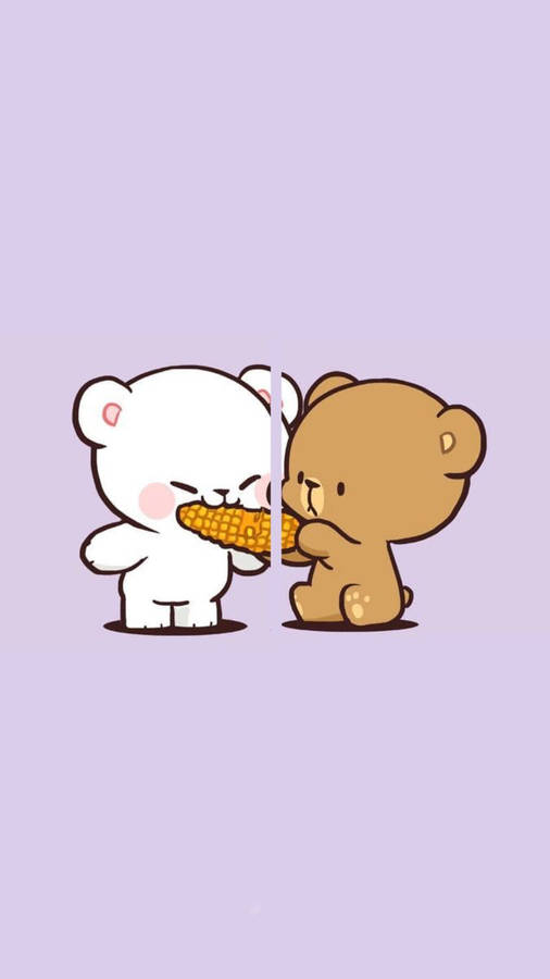 Download free Cute Milk And Mocha Bears Hugging Wallpaper - MrWallpaper.com