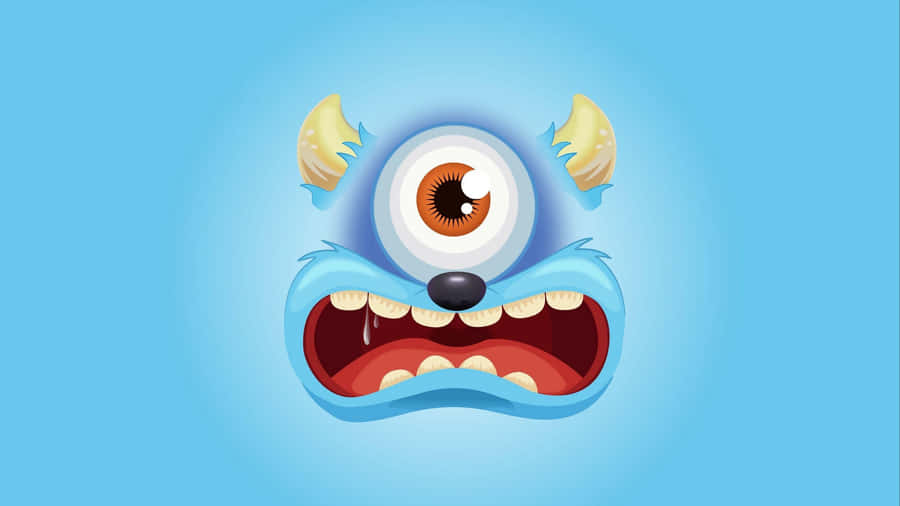 Cute Monster Cartoon Art Wallpaper