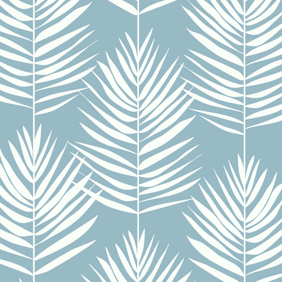 Cute Palm Fern Leaves Wallpaper